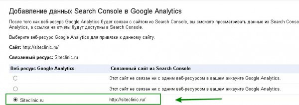 Связка Google Search Console и Google Analytics