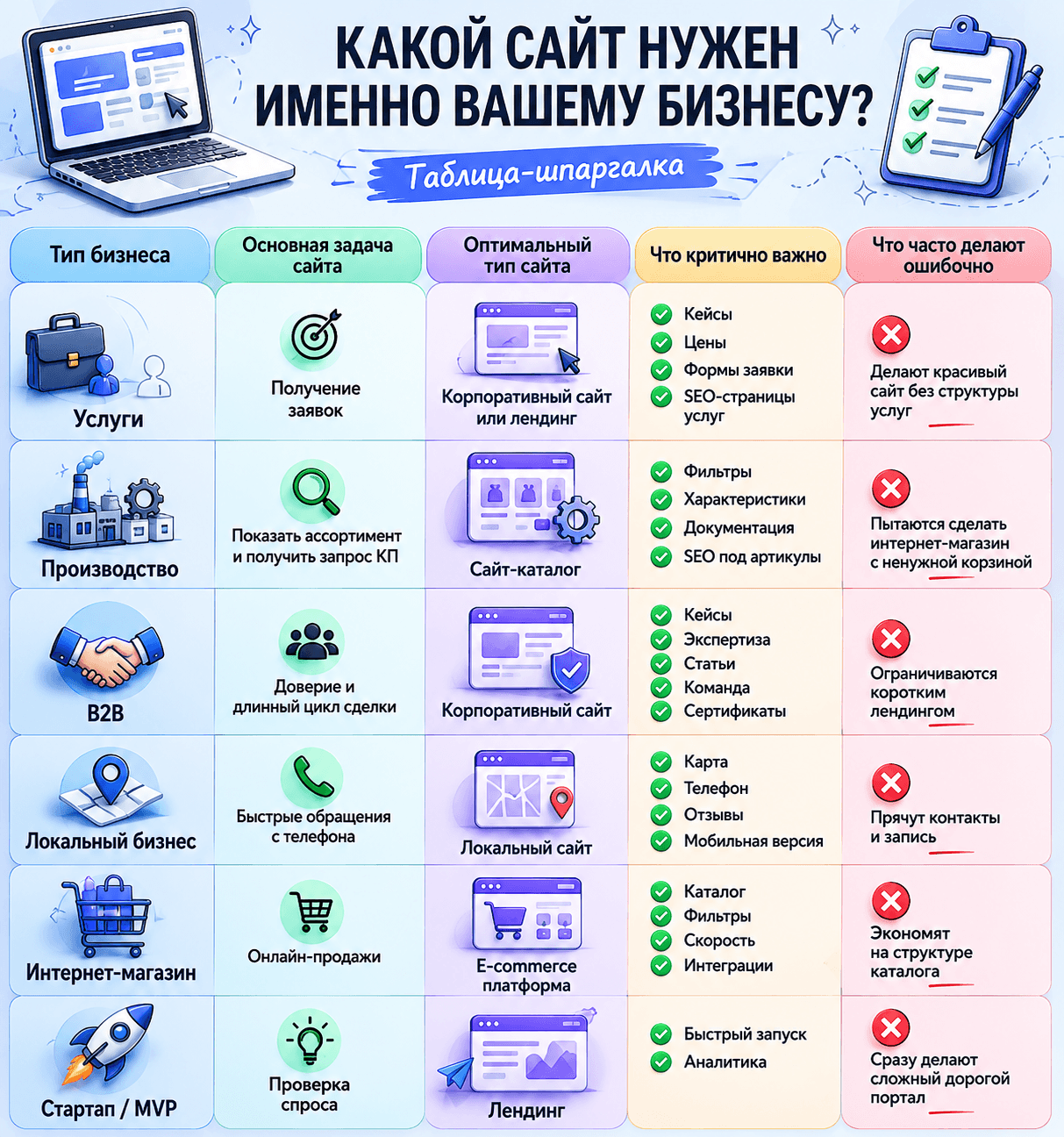 Какой сайт нужен именно вашему бизнесу?