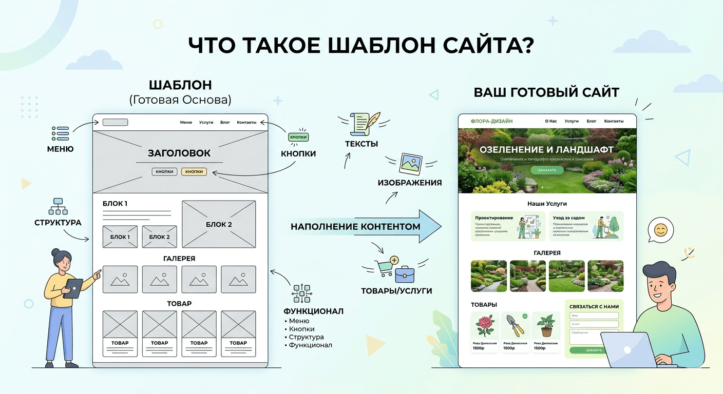 Шаблон сайта &mdash; это готовая основа для быстрого создания сайта