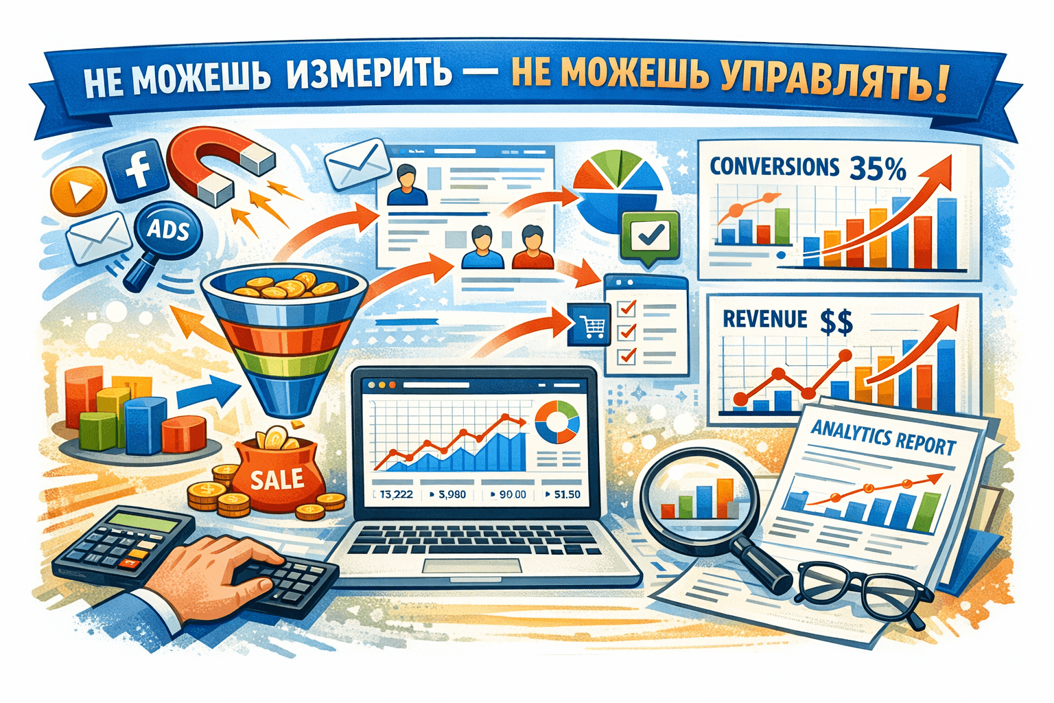 Учимся настраивать, анализировать и понимать отчеты веб-аналитики: пошаговое руководство от метрик до управления прибылью